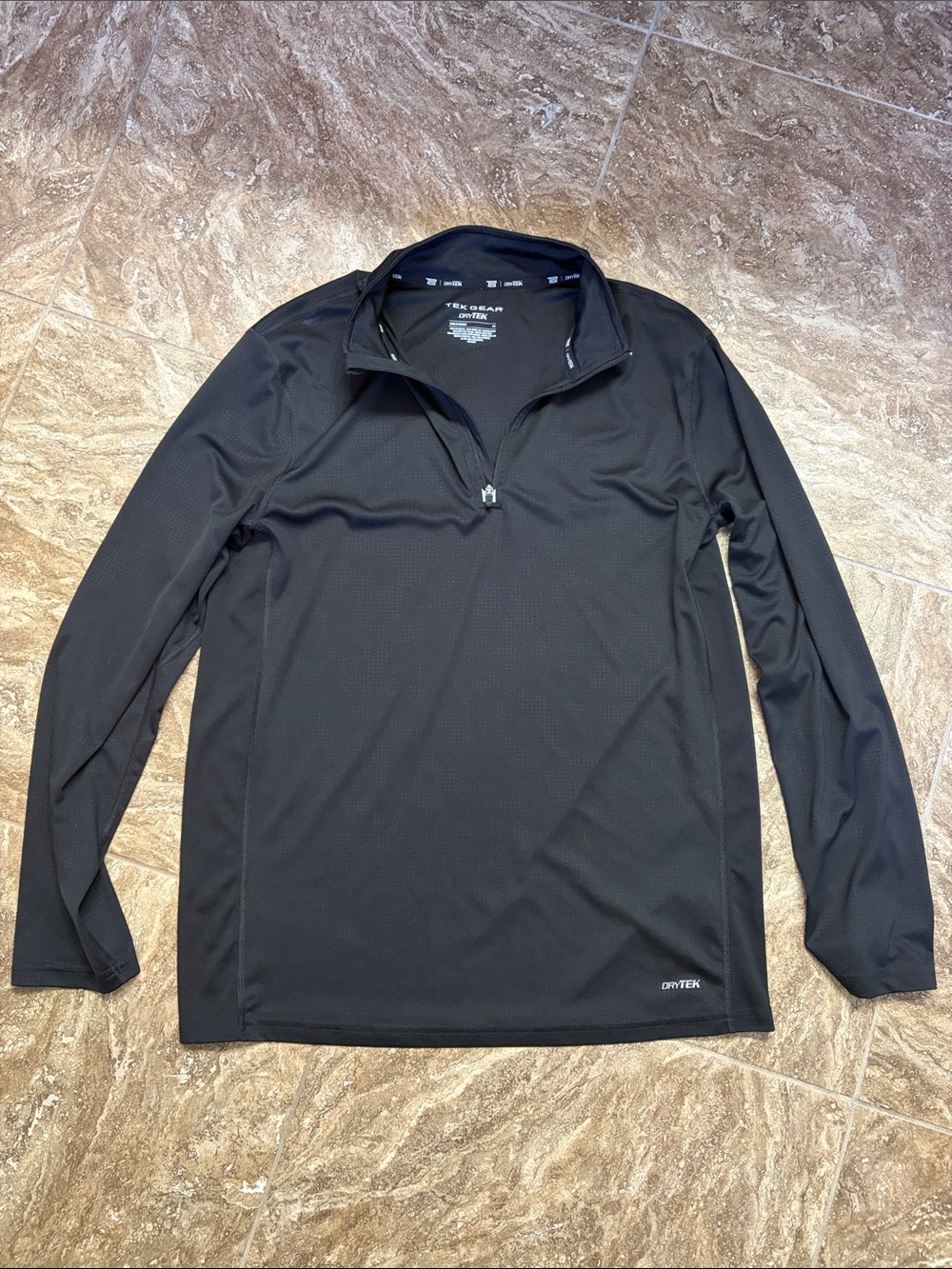 tek gear Men's Black Quarter-Zip Performance Pullover